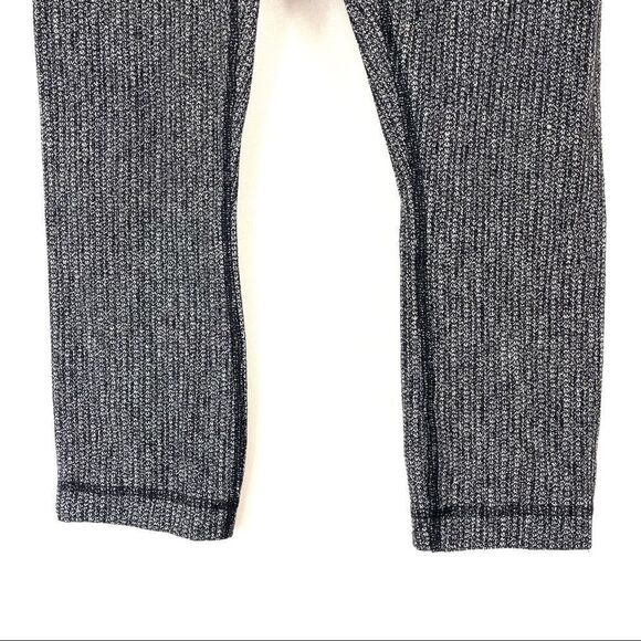 Lululemon Variegated Knit Wunder Under Tights Herringbone Gray - Picture 8 of 15